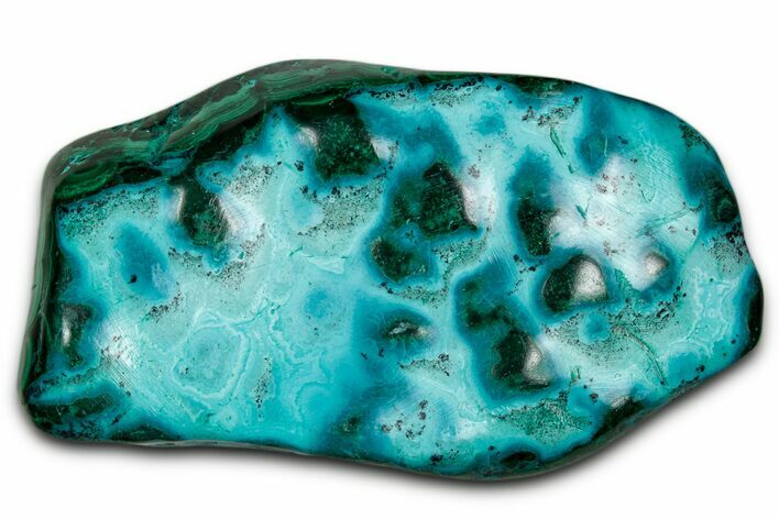 Vibrant Polished Malachite with Chrysocolla - DR Congo #336852